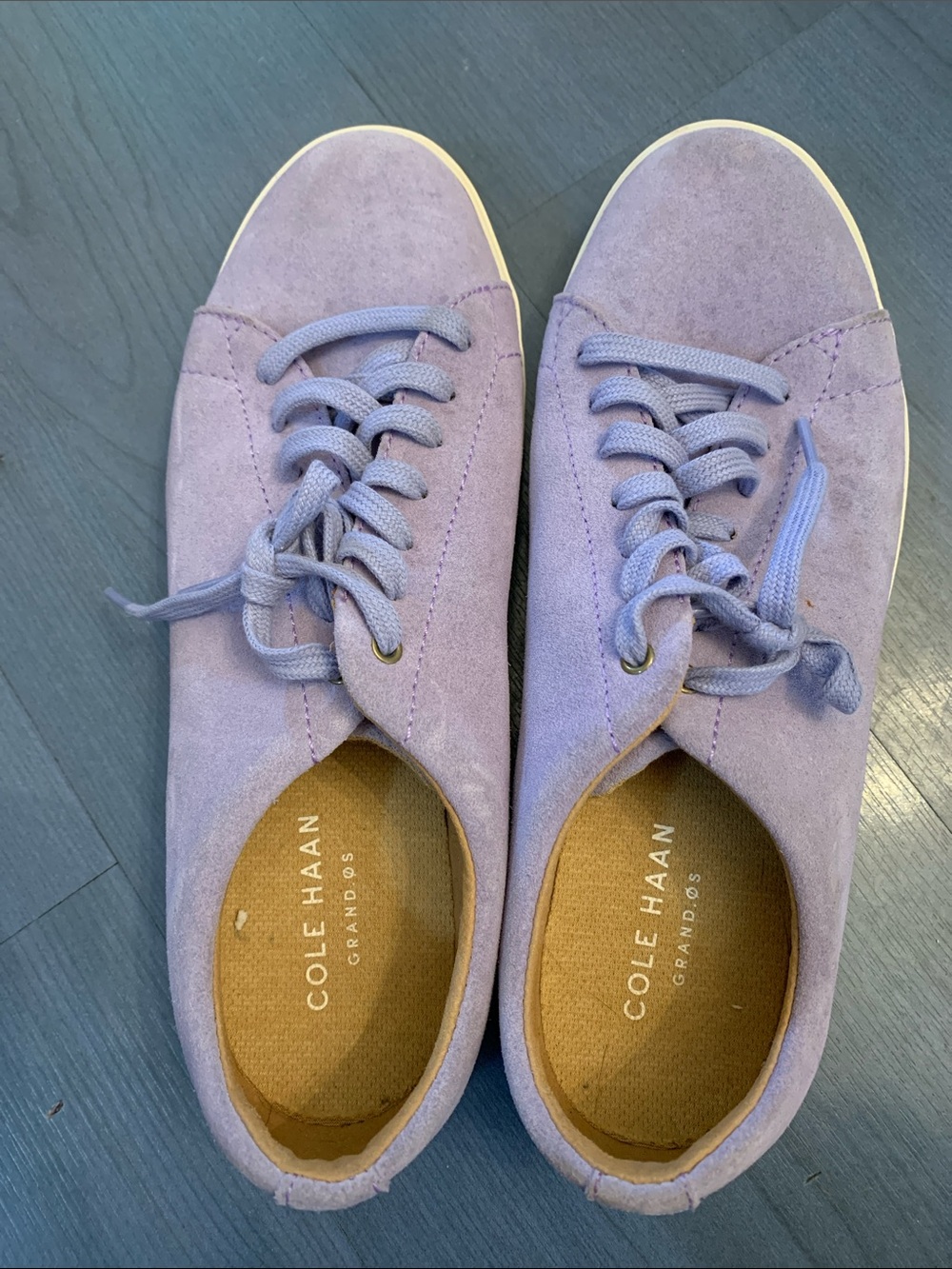 Cole Haan Lavender Suede Lace-Up Sneakers